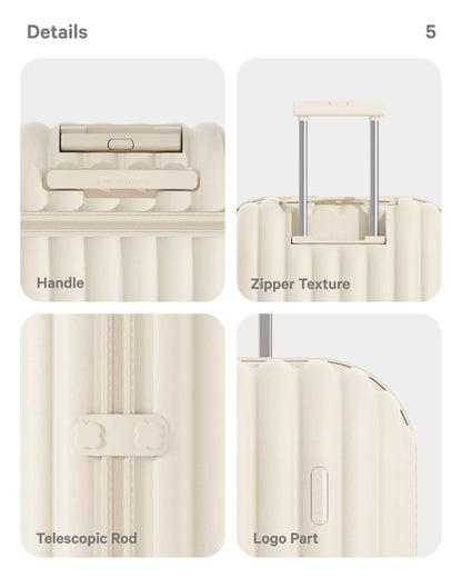 حقيبة سفر 20 بوصة/24 بوصة/28 بوصة، تصميم على شكل خبز