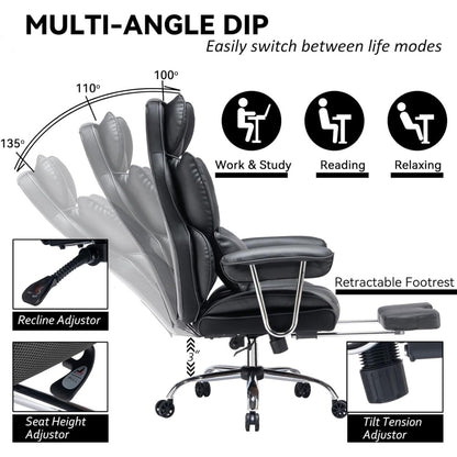 كرسي فاخر مريح من الجلد الصناعي للمكتب والألعاب