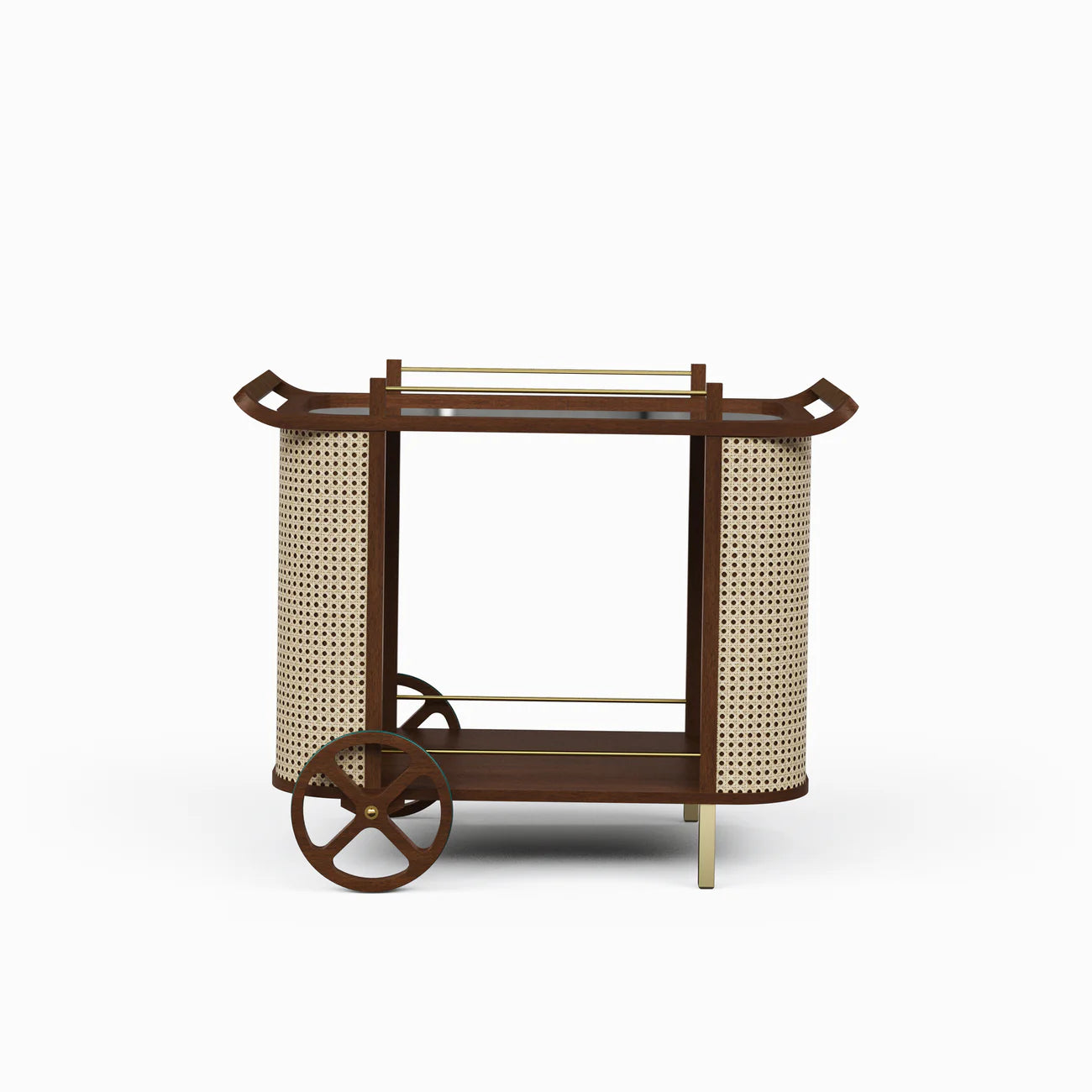 Yuma Natural Rattan Bar Cart