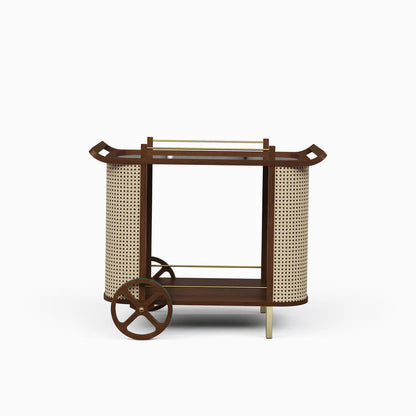 Yuma Natural Rattan Bar Cart