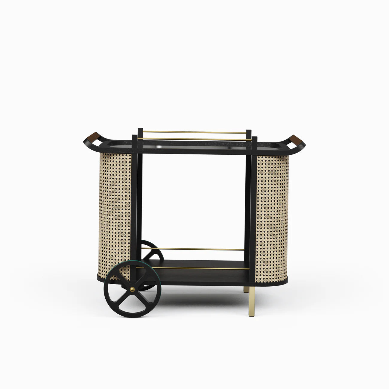Yuma Natural Rattan Bar Cart