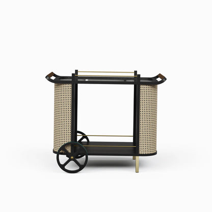 Yuma Natural Rattan Bar Cart
