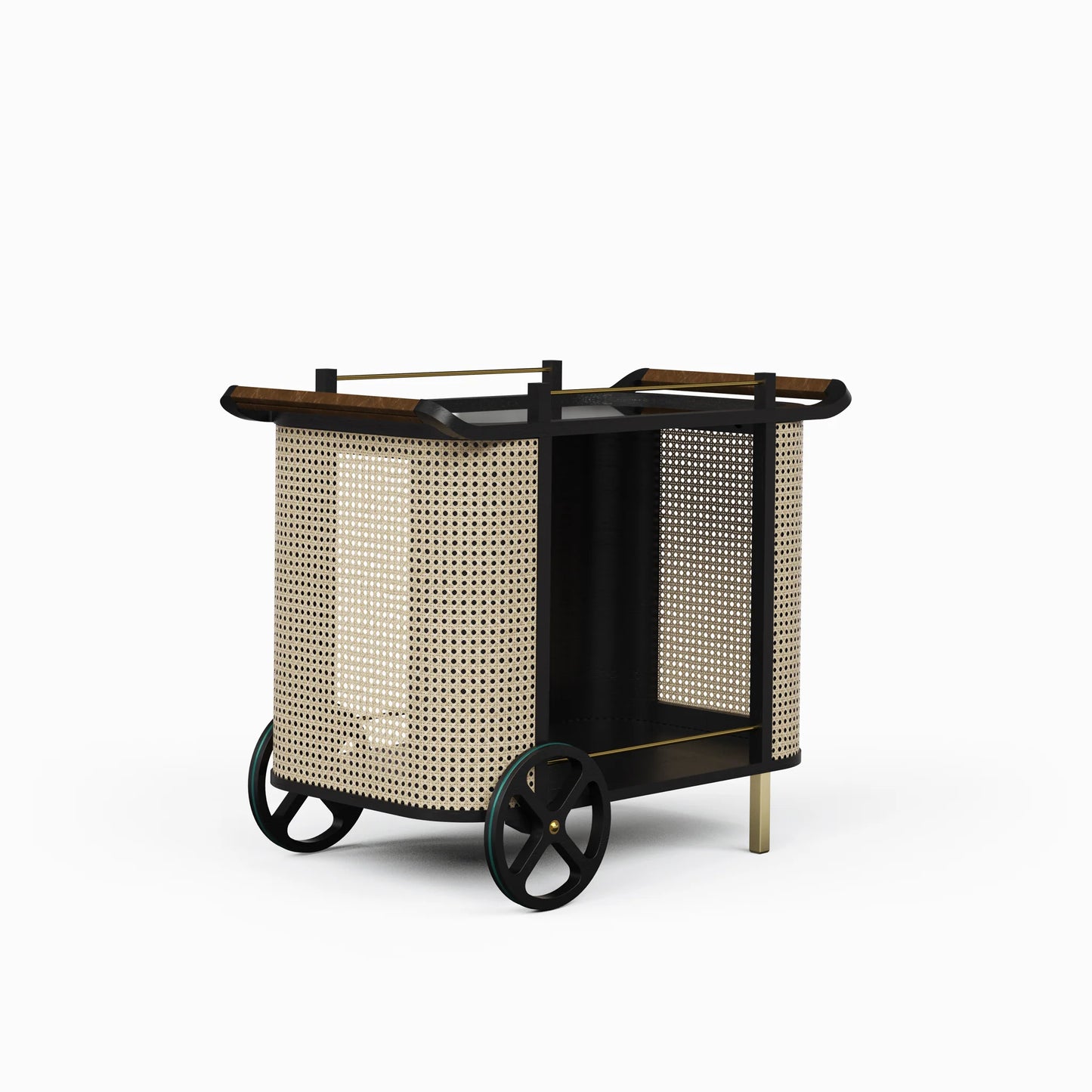 Yuma Natural Rattan Bar Cart
