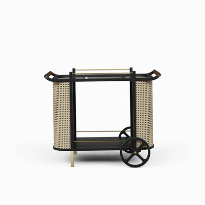 Yuma Natural Rattan Bar Cart