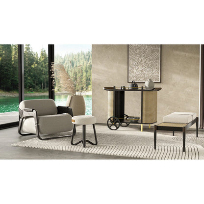 Yuma Natural Rattan Bar Cart