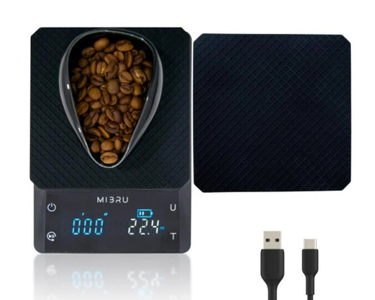 مؤقت قهوة رقمي مزدوج الطاقة مقاوم للماء