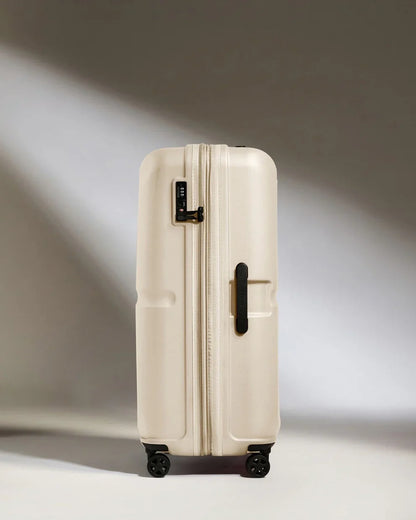 Large Suitcase in Wheat Beige - Single Stripe