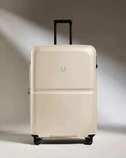 Large Suitcase in Wheat Beige - Single Stripe